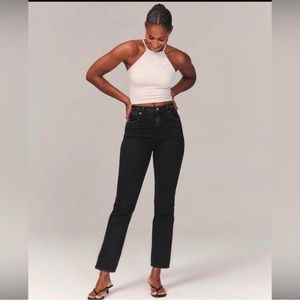 Abercrombie The Ankle Straight Ultra High Rise jeans